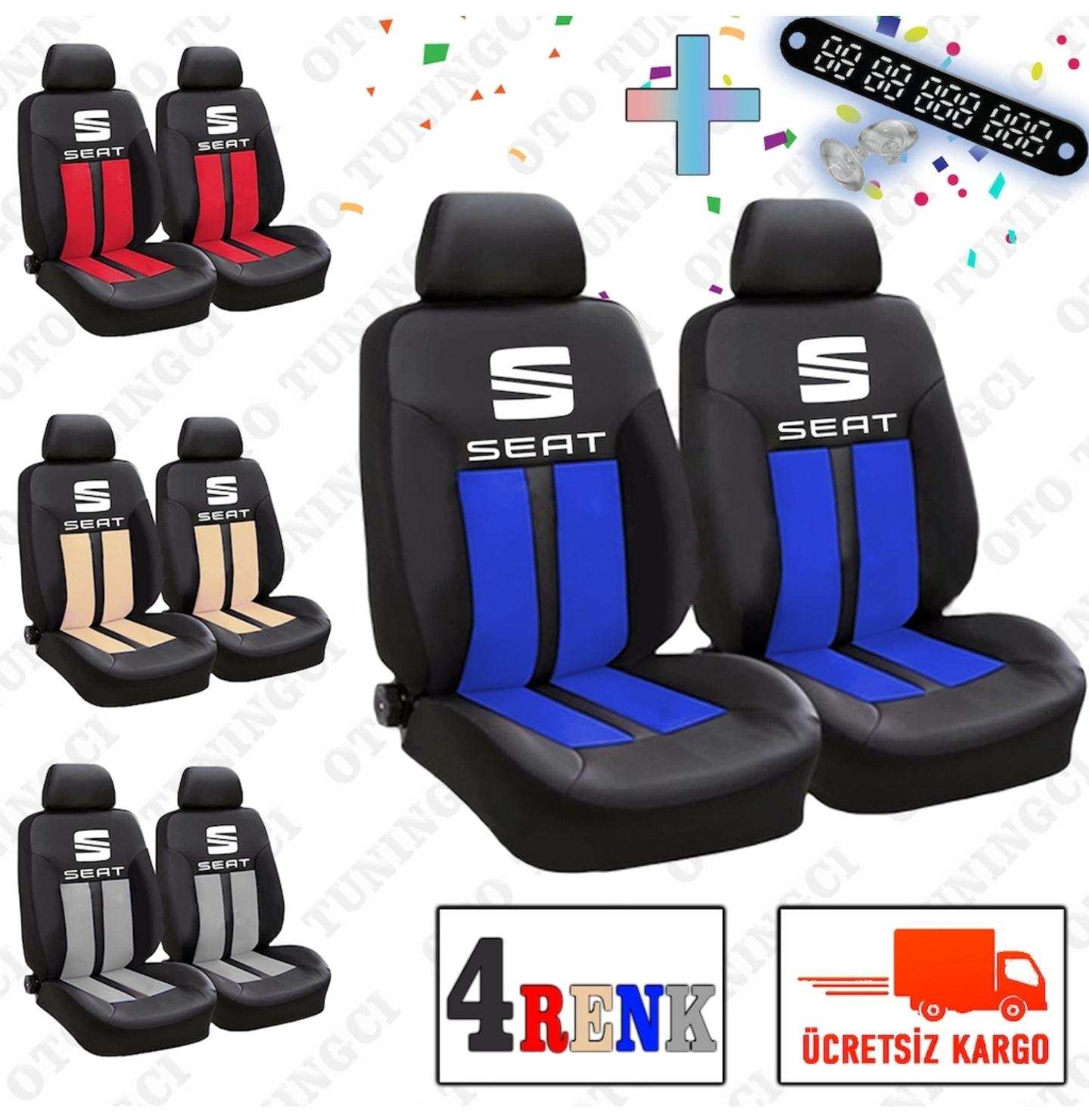 Seat SPOR Şeritli Arka Kılıf Dahil Oto Koltuk Kılıfı Set + Numaramatik